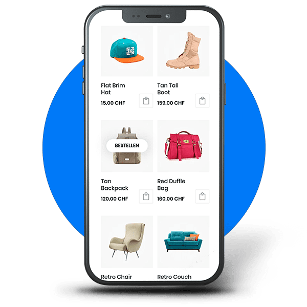 Online Shop Mobile View Modernes Design