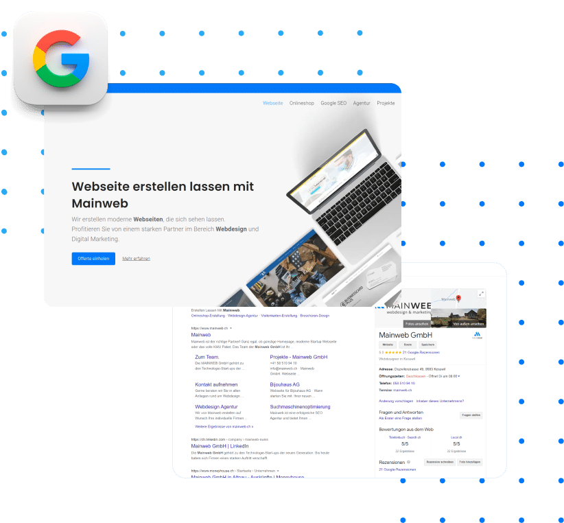 Neue Google optimierte Webseite